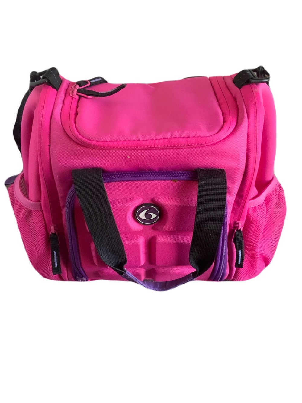 6 Pack Fitness Innovator Mini Meal Prep Bag Pink Insulated Travel Bag